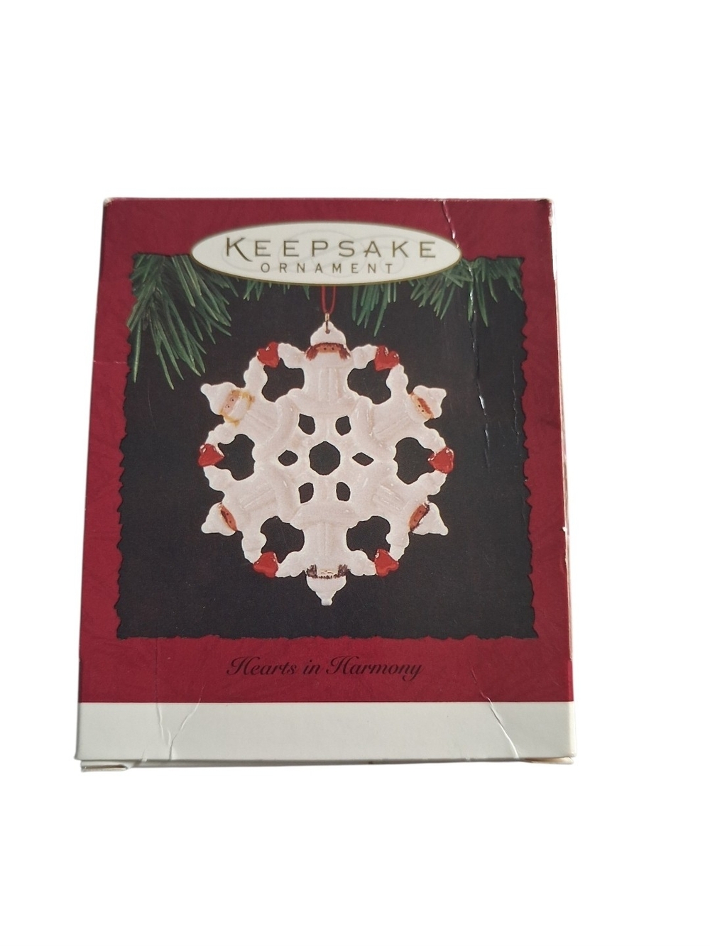 Hearts in Harmony Snowflake Holiday Ornament